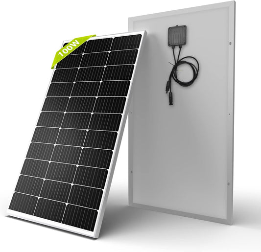 100 Watts Monocrystalline 100W 12V Solar Panel High Efficiency Mono Module RV Marine Boat off Grid